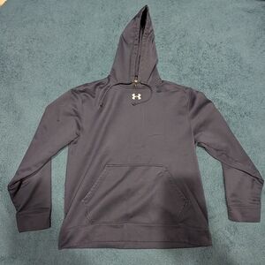 Lightly Worn Under Armour Men's Dark Blue Hoodie